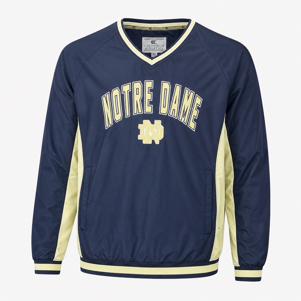 VINTAGE Notre Dame Fighting Irish Jacket Mens XL Windbreaker Pullover 90s